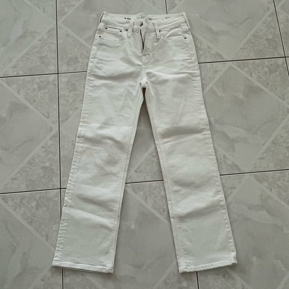 J.Crew Slim Demi Boot Jeans in White
